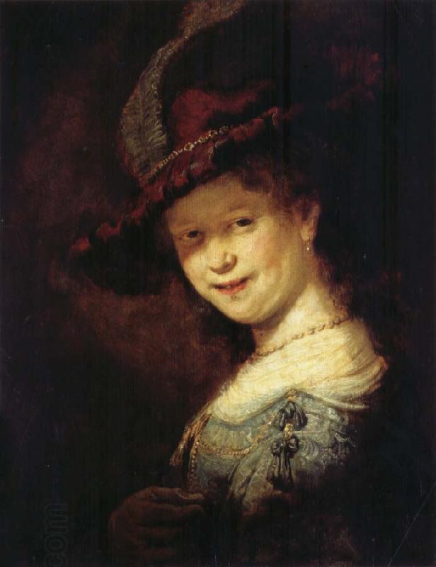 REMBRANDT Harmenszoon van Rijn Saskia Laughing oil painting picture